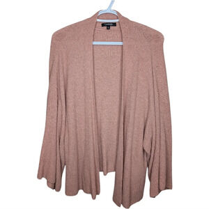 George Dusty Pink Rose 3/4 Flowy Sleeve Open Front Cardigan XXL